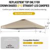 imageCROWN SHADES 10x10 Canopy Replacement Top  Only Compatible with Crown Shades RM100H Series Silver Coated with Air Vent White Top OnlyBeige