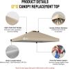 imageCROWN SHADES 10x10 Canopy Replacement Top  Only Compatible with Crown Shades RM100H Series Silver Coated with Air Vent White Top OnlyBeige