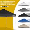 imageCROWN SHADES 10x10 Canopy Replacement Top  Only Compatible with Crown Shades RM100H Series Silver Coated with Air Vent White Top OnlyBlack
