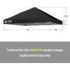 imageCROWN SHADES 10x10 Canopy Replacement Top  Only Compatible with Crown Shades RM100H Series Silver Coated with Air Vent White Top OnlyBlack