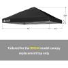 imageCROWN SHADES 10x10 Canopy Replacement Top  Only Compatible with Crown Shades RM100H Series Silver Coated with Air Vent White Top OnlyBlack