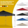 imageCROWN SHADES 10x10 Canopy Replacement Top  Only Compatible with Crown Shades RM100H Series Silver Coated with Air Vent White Top OnlyBlack