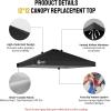 imageCROWN SHADES 10x10 Canopy Replacement Top  Only Compatible with Crown Shades RM100H Series Silver Coated with Air Vent White Top OnlyBlack
