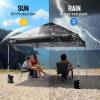 imageCROWN SHADES 10x10 Canopy Replacement Top  Only Compatible with Crown Shades RM100H Series Silver Coated with Air Vent White Top OnlyBlack