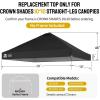 imageCROWN SHADES 10x10 Canopy Replacement Top  Only Compatible with Crown Shades RM100H Series Silver Coated with Air Vent White Top OnlyBlack