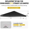 imageCROWN SHADES 10x10 Canopy Replacement Top  Only Compatible with Crown Shades RM100H Series Silver Coated with Air Vent White Top OnlyBlack