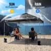 imageCROWN SHADES 10x10 Canopy Replacement Top  Only Compatible with Crown Shades RM100H Series Silver Coated with Air Vent White Top OnlyBlack