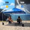 imageCROWN SHADES 10x10 Canopy Replacement Top  Only Compatible with Crown Shades RM100H Series Silver Coated with Air Vent White Top OnlyBlue