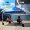 imageCROWN SHADES 10x10 Canopy Replacement Top  Only Compatible with Crown Shades RM100H Series Silver Coated with Air Vent White Top OnlyBlue