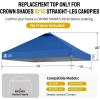 imageCROWN SHADES 10x10 Canopy Replacement Top  Only Compatible with Crown Shades RM100H Series Silver Coated with Air Vent White Top OnlyBlue