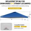 imageCROWN SHADES 10x10 Canopy Replacement Top  Only Compatible with Crown Shades RM100H Series Silver Coated with Air Vent White Top OnlyBlue
