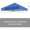 imageCROWN SHADES 10x10 Canopy Replacement Top  Only Compatible with Crown Shades RM100H Series Silver Coated with Air Vent White Top OnlyBlue