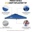 imageCROWN SHADES 10x10 Canopy Replacement Top  Only Compatible with Crown Shades RM100H Series Silver Coated with Air Vent White Top OnlyBlue