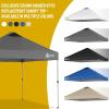 imageCROWN SHADES 10x10 Canopy Replacement Top  Only Compatible with Crown Shades RM100H Series Silver Coated with Air Vent White Top OnlyGrid Grey