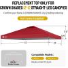 imageCROWN SHADES 10x10 Canopy Replacement Top  Only Compatible with Crown Shades RM100H Series Silver Coated with Air Vent White Top OnlyRed