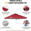 imageCROWN SHADES 10x10 Canopy Replacement Top  Only Compatible with Crown Shades RM100H Series Silver Coated with Air Vent White Top OnlyRed