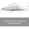 imageCROWN SHADES 10x10 Canopy Replacement Top  Only Compatible with Crown Shades RM100H Series Silver Coated with Air Vent White Top OnlyWhite