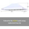 imageCROWN SHADES 10x10 Canopy Replacement Top  Only Compatible with Crown Shades RM100H Series Silver Coated with Air Vent White Top OnlyWhite