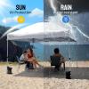 imageCROWN SHADES 10x10 Canopy Replacement Top  Only Compatible with Crown Shades RM100H Series Silver Coated with Air Vent White Top OnlyWhite