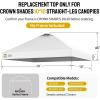 imageCROWN SHADES 10x10 Canopy Replacement Top  Only Compatible with Crown Shades RM100H Series Silver Coated with Air Vent White Top OnlyWhite