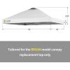 imageCROWN SHADES 10x10 Canopy Replacement Top  Only Compatible with Crown Shades RM100H Series Silver Coated with Air Vent White Top OnlyWhite