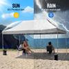 imageCROWN SHADES 10x10 Canopy Replacement Top  Only Compatible with Crown Shades RM100H Series Silver Coated with Air Vent White Top OnlyWhite