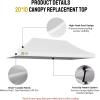 imageCROWN SHADES 10x10 Canopy Replacement Top  Only Compatible with Crown Shades RM100H Series Silver Coated with Air Vent White Top OnlyWhite