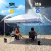 imageCROWN SHADES 10x10 Canopy Replacement Top  Only Compatible with Crown Shades RM100H Series Silver Coated with Air Vent White Top OnlyWhite