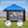 imageCROWN SHADES 10x10 Canopy Sidewalls Mosquito Netting Side Walls for 10x10 Pop Up Canopy Gazebo Curtains Screened in Gazebo Canopy Accessories GreyBlack