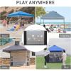 imageCROWN SHADES 10x10 Canopy Sidewalls Mosquito Netting Side Walls for 10x10 Pop Up Canopy Gazebo Curtains Screened in Gazebo Canopy Accessories GreyBlack