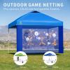 imageCROWN SHADES 10x10 Canopy Sidewalls Mosquito Netting Side Walls for 10x10 Pop Up Canopy Gazebo Curtains Screened in Gazebo Canopy Accessories GreyBlue