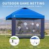 imageCROWN SHADES 10x10 Canopy Sidewalls Mosquito Netting Side Walls for 10x10 Pop Up Canopy Gazebo Curtains Screened in Gazebo Canopy Accessories GreyGray