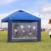 imageCROWN SHADES 10x10 Canopy Sidewalls Mosquito Netting Side Walls for 10x10 Pop Up Canopy Gazebo Curtains Screened in Gazebo Canopy Accessories GreyGray