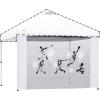 imageCROWN SHADES 10x10 Canopy Sidewalls Mosquito Netting Side Walls for 10x10 Pop Up Canopy Gazebo Curtains Screened in Gazebo Canopy Accessories GreyWhite