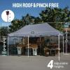 imageCROWN SHADES 10x10 Heavy Duty Canopy  Premium Pop Up Canopy Tent  Extra Sun Shade Protection with 400D Strength Oxford Fabric  Great for Trade Shows Events Tailgates ampamp Commercial Use BlueGray