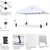 imageCROWN SHADES 10x10 Heavy Duty Canopy  Premium Pop Up Canopy Tent  Extra Sun Shade Protection with 400D Strength Oxford Fabric  Great for Trade Shows Events Tailgates ampamp Commercial Use BlueWhite