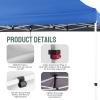 imageCROWN SHADES 10x10 Heavy Duty Canopy  Premium Pop Up Canopy Tent  Extra Sun Shade Protection with 400D Strength Oxford Fabric  Great for Trade Shows Events Tailgates ampamp Commercial Use BlueBlue