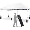 imageCROWN SHADES 10x10 Heavy Duty Canopy  Premium Pop Up Canopy Tent  Extra Sun Shade Protection with 400D Strength Oxford Fabric  Great for Trade Shows Events Tailgates ampamp Commercial Use BlueWhite