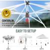 imageCROWN SHADES 10x10 Heavy Duty Canopy  Premium Pop Up Canopy Tent  Extra Sun Shade Protection with 400D Strength Oxford Fabric  Great for Trade Shows Events Tailgates ampamp Commercial Use BlueWhite