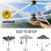 imageCROWN SHADES 10x10 Heavy Duty Canopy  Premium Pop Up Canopy Tent  Extra Sun Shade Protection with 400D Strength Oxford Fabric  Great for Trade Shows Events Tailgates ampamp Commercial Use BlueGray