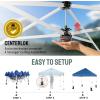 imageCROWN SHADES 10x10 Heavy Duty Canopy  Premium Pop Up Canopy Tent  Extra Sun Shade Protection with 400D Strength Oxford Fabric  Great for Trade Shows Events Tailgates ampamp Commercial Use BlueBlue