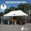 imageCROWN SHADES 10x10 Heavy Duty Canopy  Premium Pop Up Canopy Tent  Extra Sun Shade Protection with 400D Strength Oxford Fabric  Great for Trade Shows Events Tailgates ampamp Commercial Use BlueWhite