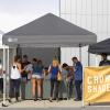 imageCROWN SHADES 10x10 Heavy Duty Canopy  Premium Pop Up Canopy Tent  Extra Sun Shade Protection with 400D Strength Oxford Fabric  Great for Trade Shows Events Tailgates ampamp Commercial Use BlueGray