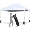 imageCROWN SHADES 10x10 Heavy Duty Canopy  Premium Pop Up Canopy Tent  Extra Sun Shade Protection with 400D Strength Oxford Fabric  Great for Trade Shows Events Tailgates ampamp Commercial Use BlueWhite