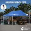 imageCROWN SHADES 10x10 Heavy Duty Canopy  Premium Pop Up Canopy Tent  Extra Sun Shade Protection with 400D Strength Oxford Fabric  Great for Trade Shows Events Tailgates ampamp Commercial Use BlueBlue