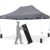 imageCROWN SHADES 10x10 Heavy Duty Canopy  Premium Pop Up Canopy Tent  Extra Sun Shade Protection with 400D Strength Oxford Fabric  Great for Trade Shows Events Tailgates ampamp Commercial Use BlueGray