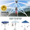 imageCROWN SHADES 10x10 Heavy Duty Canopy  Premium Pop Up Canopy Tent  Extra Sun Shade Protection with 400D Strength Oxford Fabric  Great for Trade Shows Events Tailgates ampamp Commercial Use BlueBlue