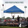 imageCROWN SHADES 10x10 Heavy Duty Canopy  Premium Pop Up Canopy Tent  Extra Sun Shade Protection with 400D Strength Oxford Fabric  Great for Trade Shows Events Tailgates ampamp Commercial Use BlueBlue