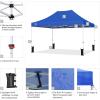 imageCROWN SHADES 10x10 Heavy Duty Canopy  Premium Pop Up Canopy Tent  Extra Sun Shade Protection with 400D Strength Oxford Fabric  Great for Trade Shows Events Tailgates ampamp Commercial Use BlueBlue