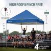 imageCROWN SHADES 10x10 Heavy Duty Canopy  Premium Pop Up Canopy Tent  Extra Sun Shade Protection with 400D Strength Oxford Fabric  Great for Trade Shows Events Tailgates ampamp Commercial Use BlueBlue
